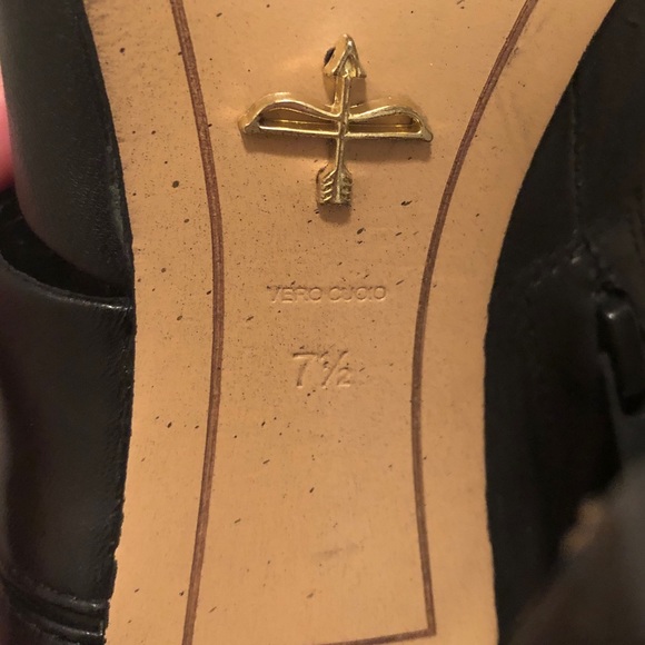 Pour La Victoire black leather heels size 7.5 - Picture 7 of 7